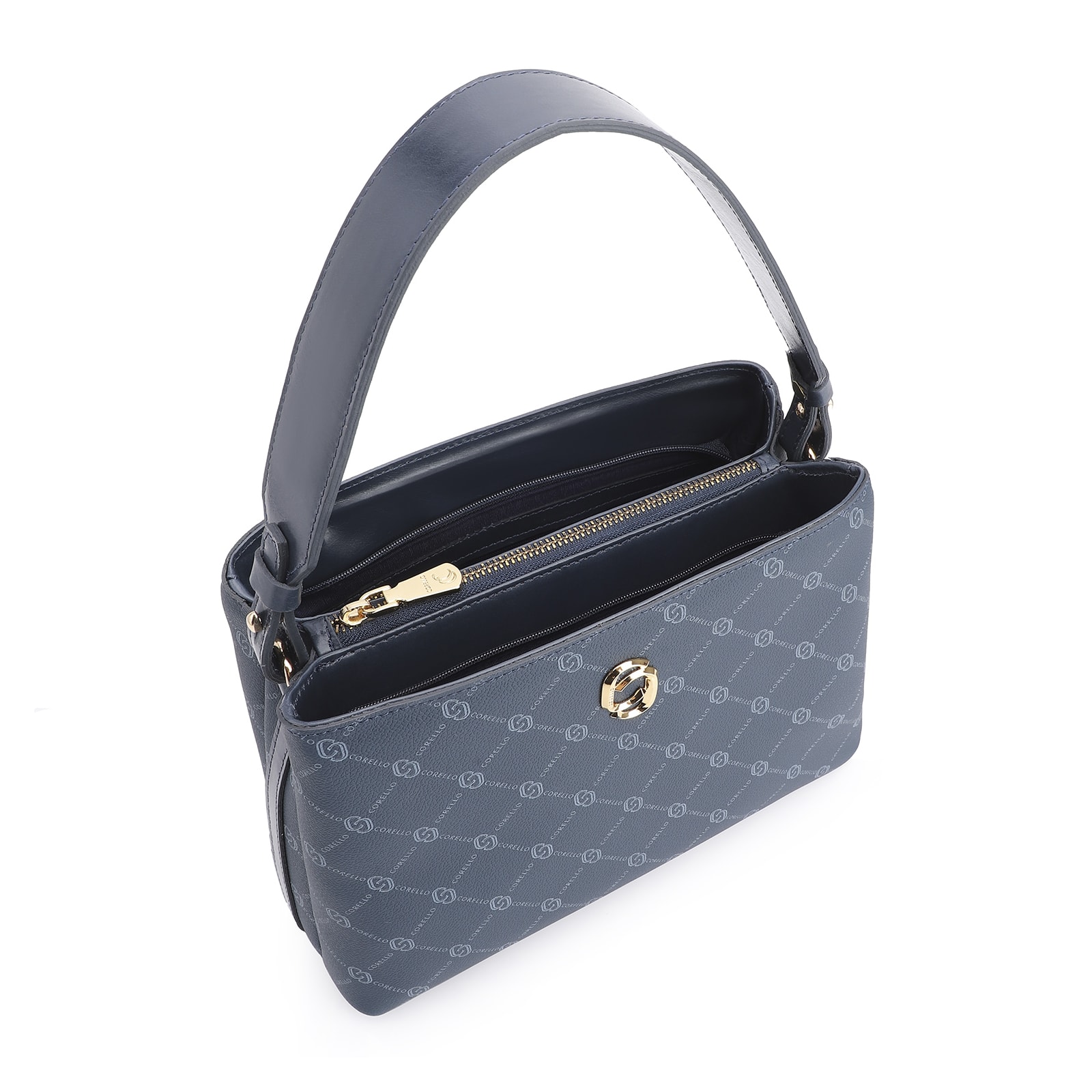 Bolsa De Mão Alt Monograma Azul