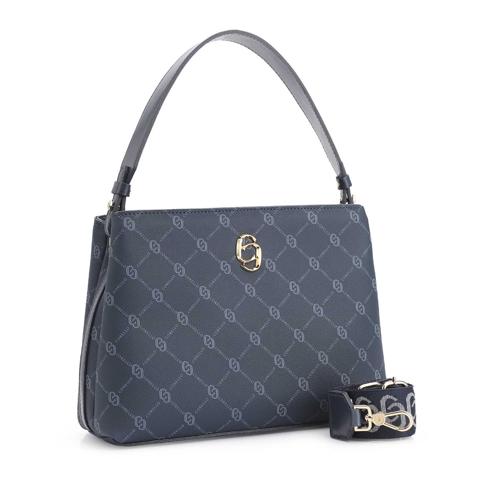 Bolsa De Mão Alt Monograma Azul