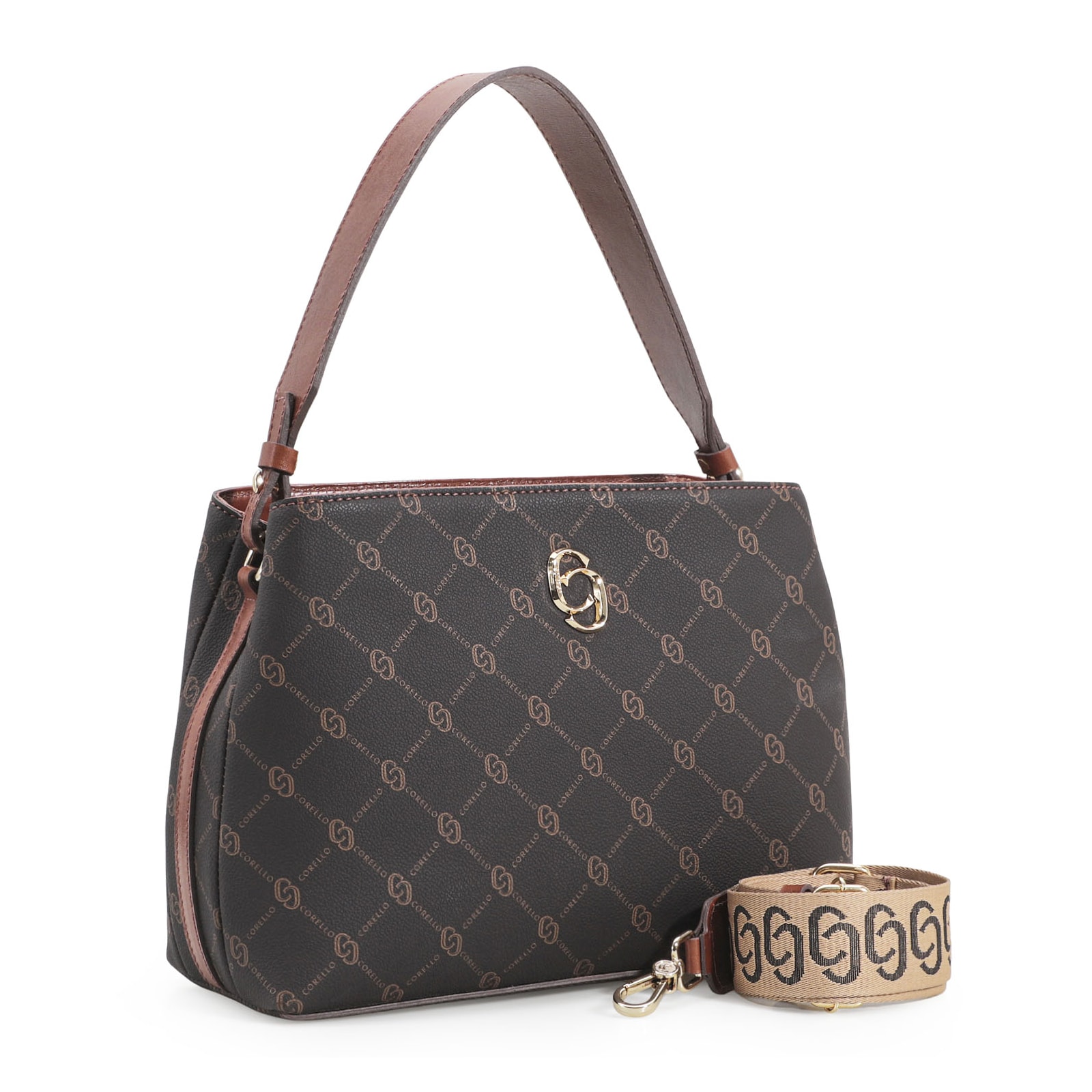 Bolsa De Mão Alt Monograma Marrom