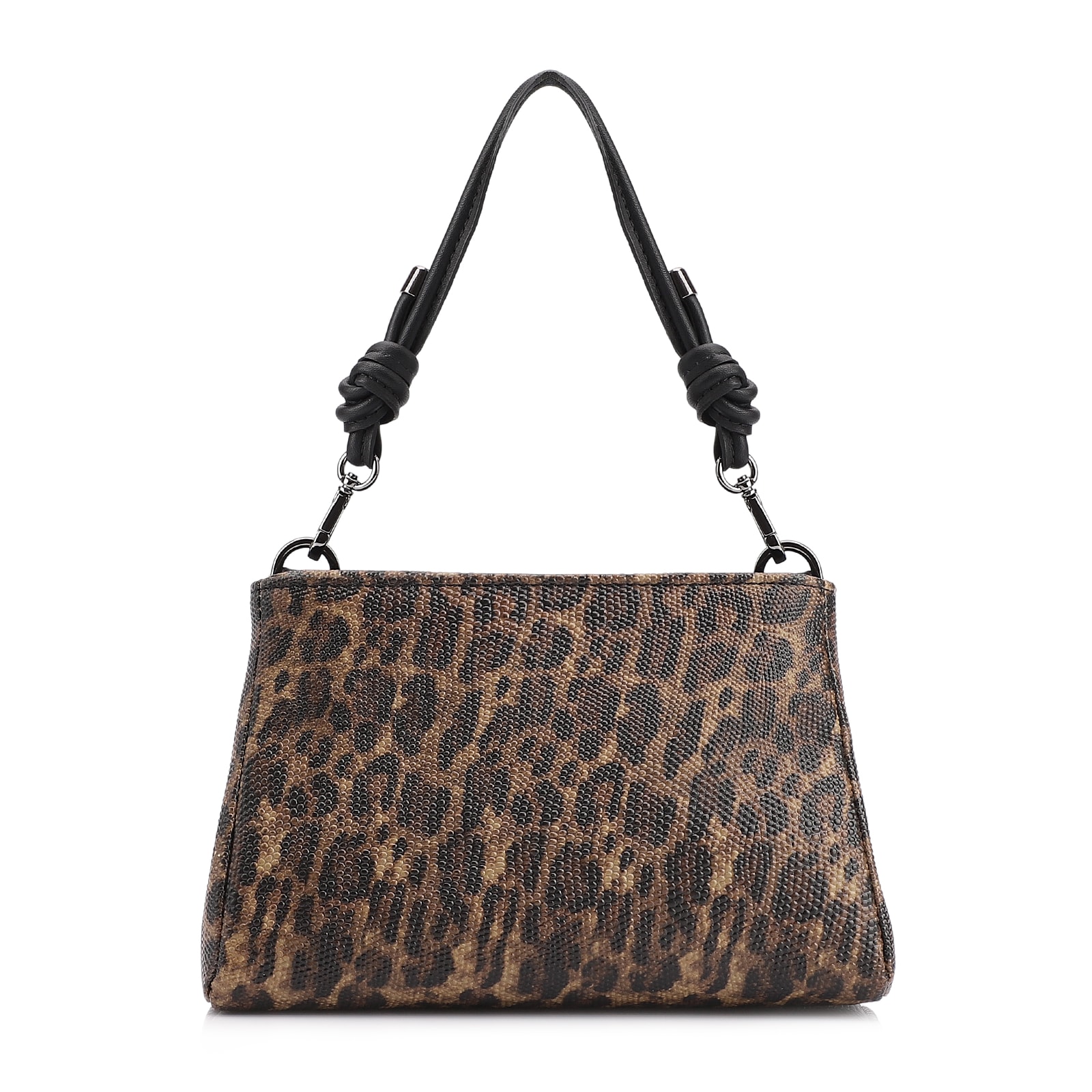 Bolsa De Mão Alt Onça/Couro Preto