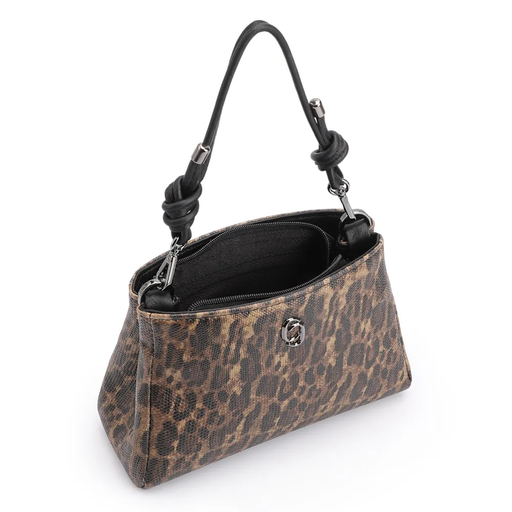 Bolsa De Mão Alt Onça/Couro Preto - imagem 4