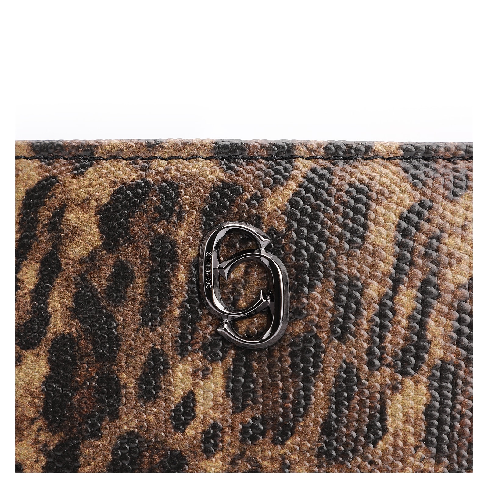 Bolsa De Mão Alt Onça/Couro Preto