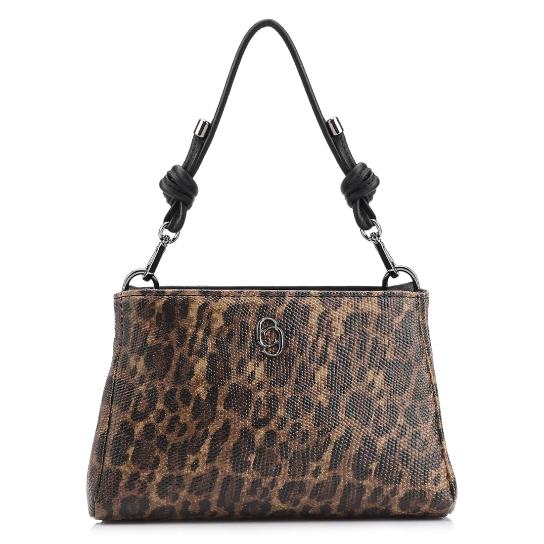 Bolsa De Mão Alt Onça/Couro Preto