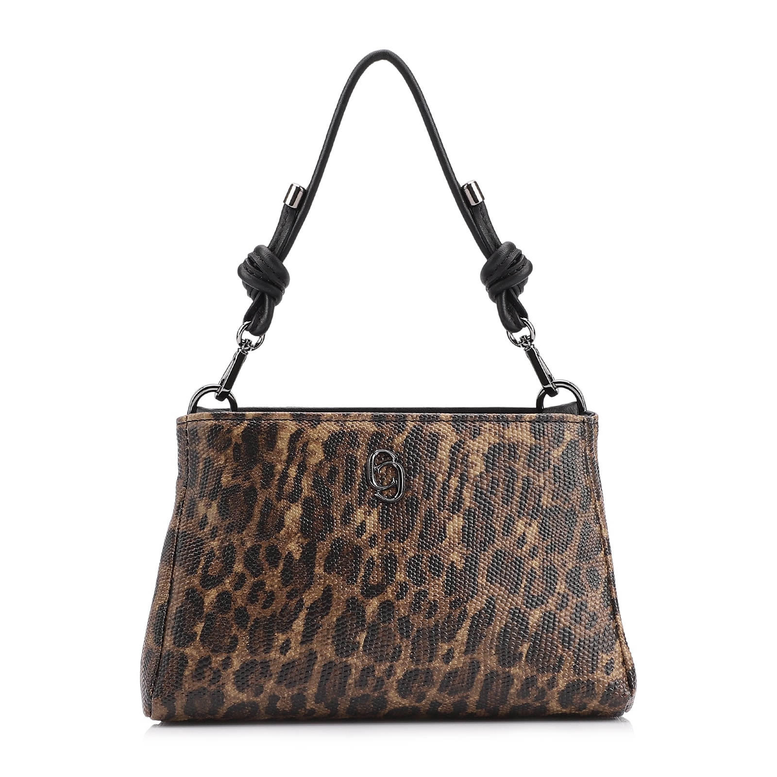 Bolsa De Mão Alt Onça/Couro Preto