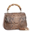 Bolsa De Mão Bambu Couro Marrom - imagem 2
