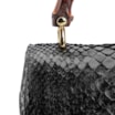 Bolsa De Mão Bambu Couro Preto - imagem 5