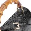 Bolsa De Mão Bambu Couro Preto - imagem 6