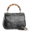 Bolsa De Mão Bambu Couro Preto - imagem 2
