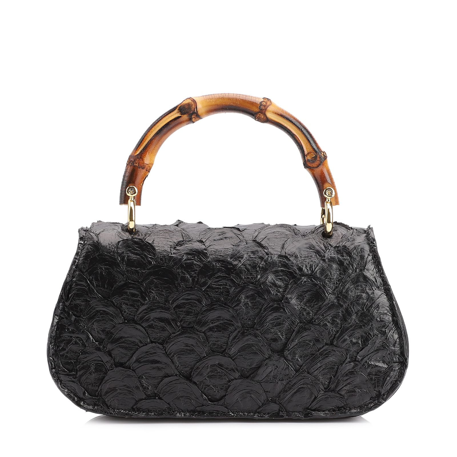 Bolsa De Mão Bambu Pirarucu Preto