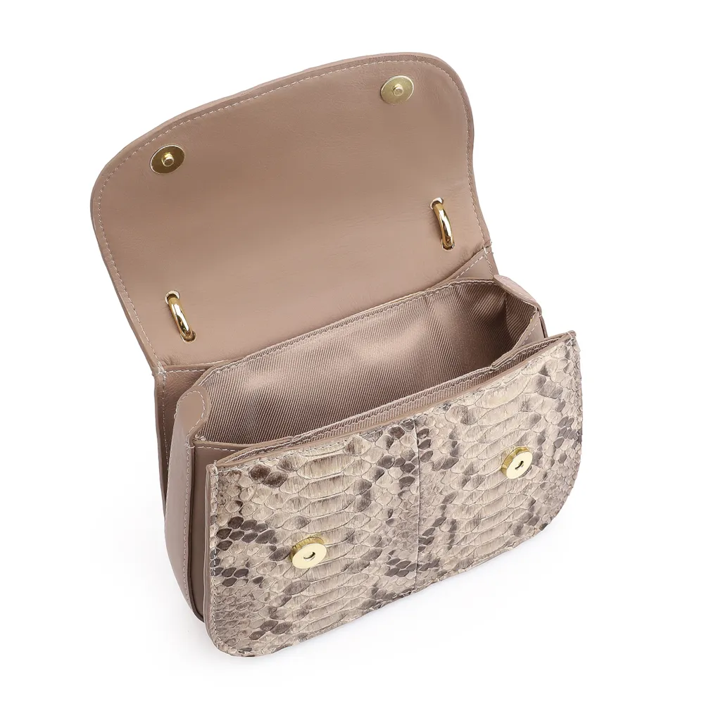 Bolsa De Mão Bambu Python Bege - imagem 4