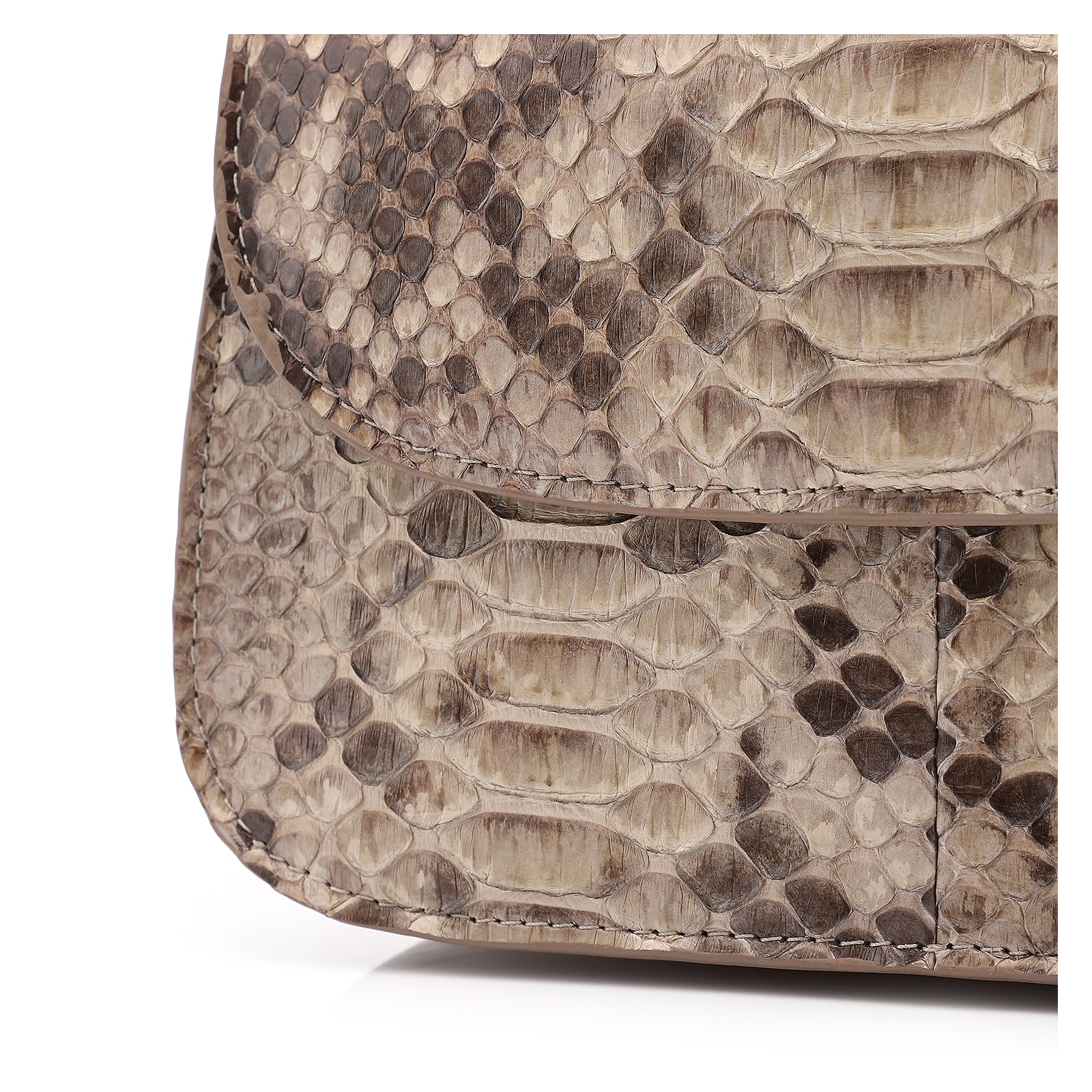 Bolsa De Mão Bambu Python Bege