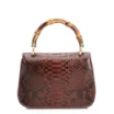 Bolsa De Mão Bambu Python Marrom Escuro - imagem 3