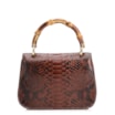 Bolsa De Mão Bambu Python Marrom Escuro - imagem 3