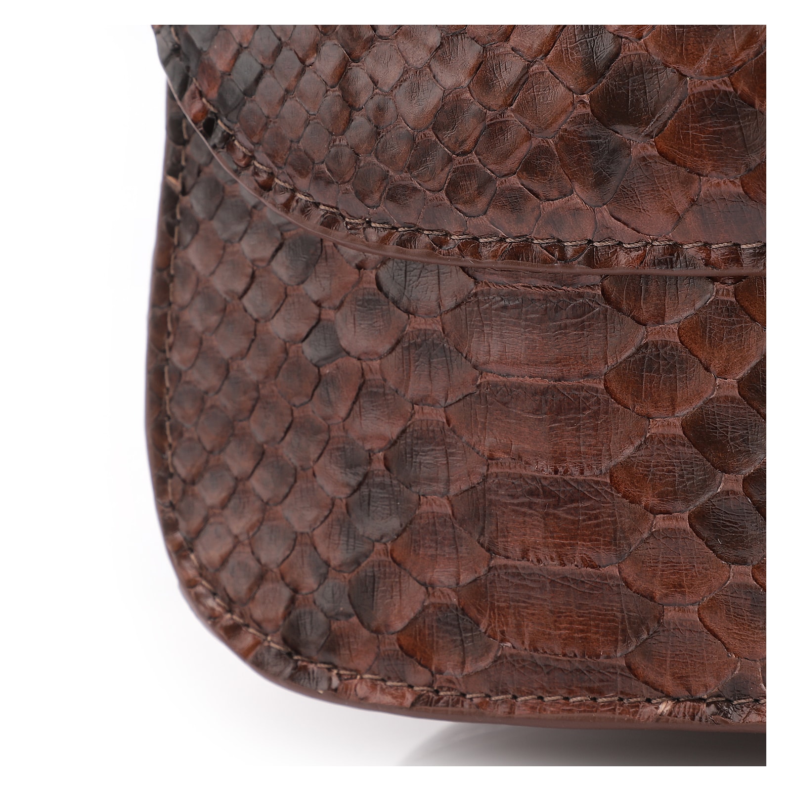 Bolsa De Mão Bambu Python Marrom Escuro