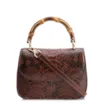 Bolsa De Mão Bambu Python Marrom Escuro - imagem 1