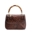 Bolsa De Mão Bambu Python Marrom Escuro - imagem 1
