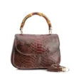 Bolsa De Mão Bambu Python Marrom Escuro - imagem 2