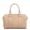 Bolsa De Mão Bowling Couro Nobuck Croco/Couro Bege - imagem 3