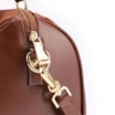 Bolsa De Mão Bowling Couro Nobuck Croco/Couro Marrom - imagem 6