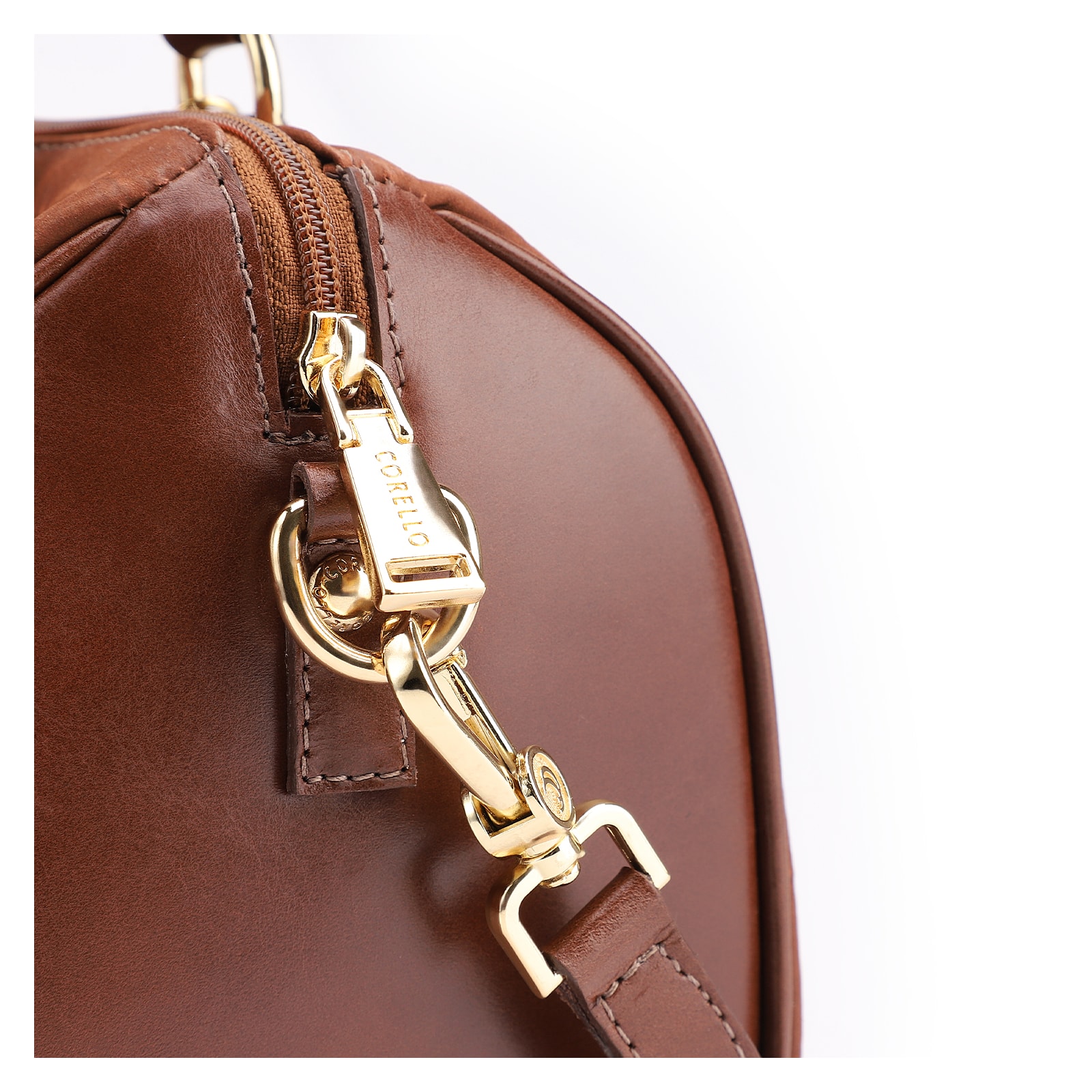 Bolsa De Mão Bowling Couro Nobuck Croco/Couro Marrom