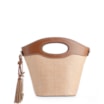 Bolsa De Mão Bucket Ráfia/Alt Marrom - imagem 4
