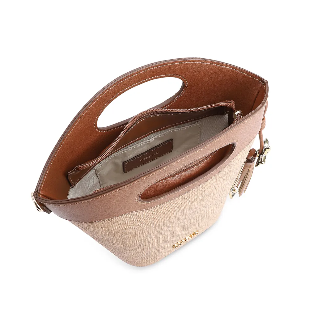 Bolsa De Mão Bucket Ráfia/Alt Marrom - imagem 5