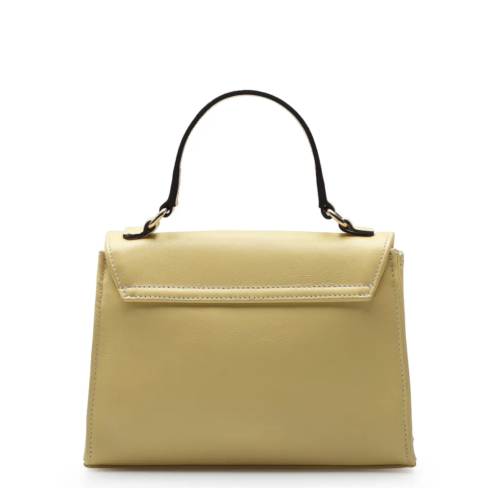 Bolsa De Mão Couro Amarelo - imagem 4