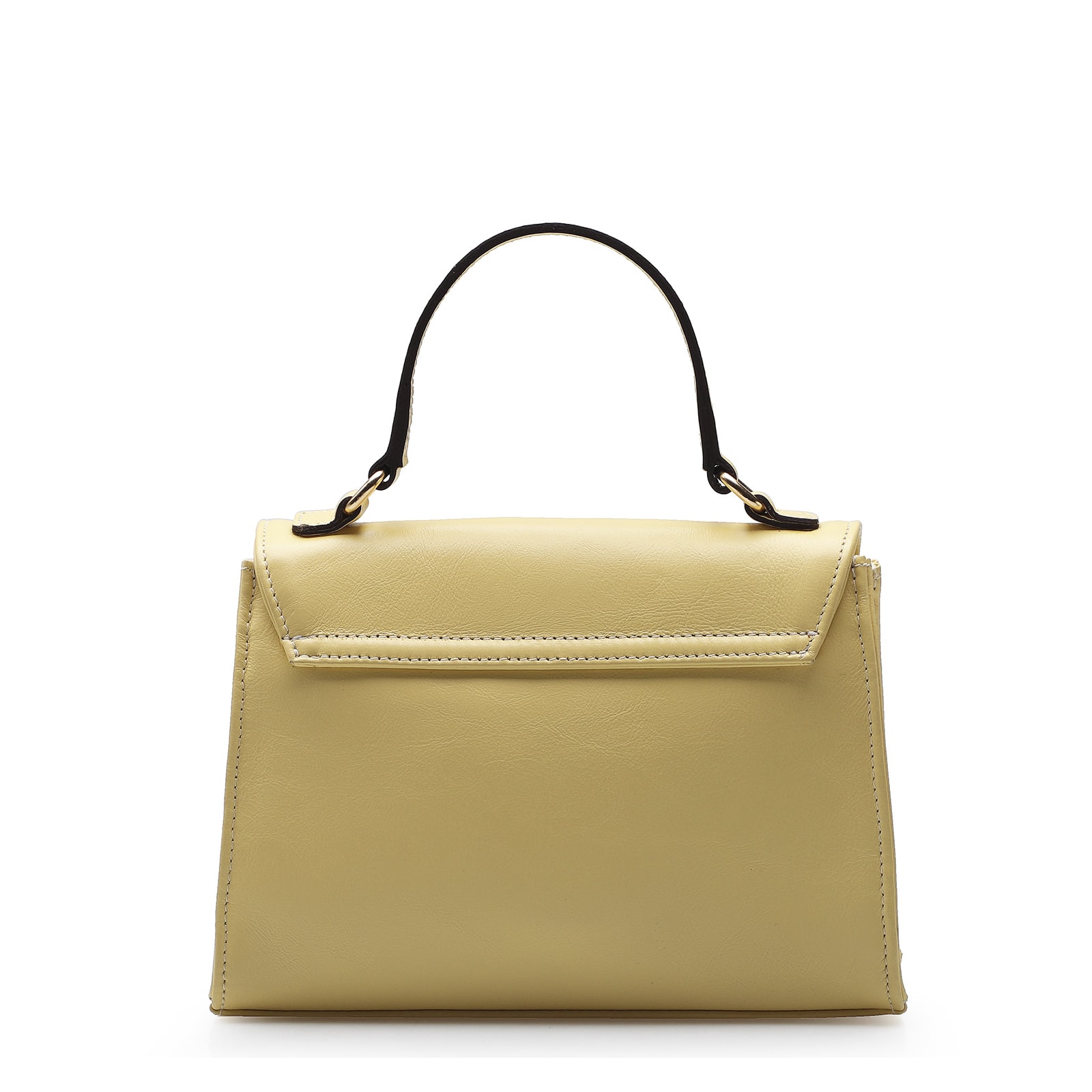 Bolsa De Mão Couro Amarelo