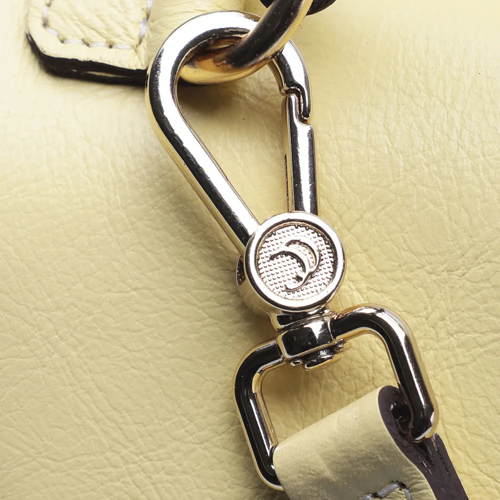 Bolsa De Mão Couro Amarelo - imagem 7