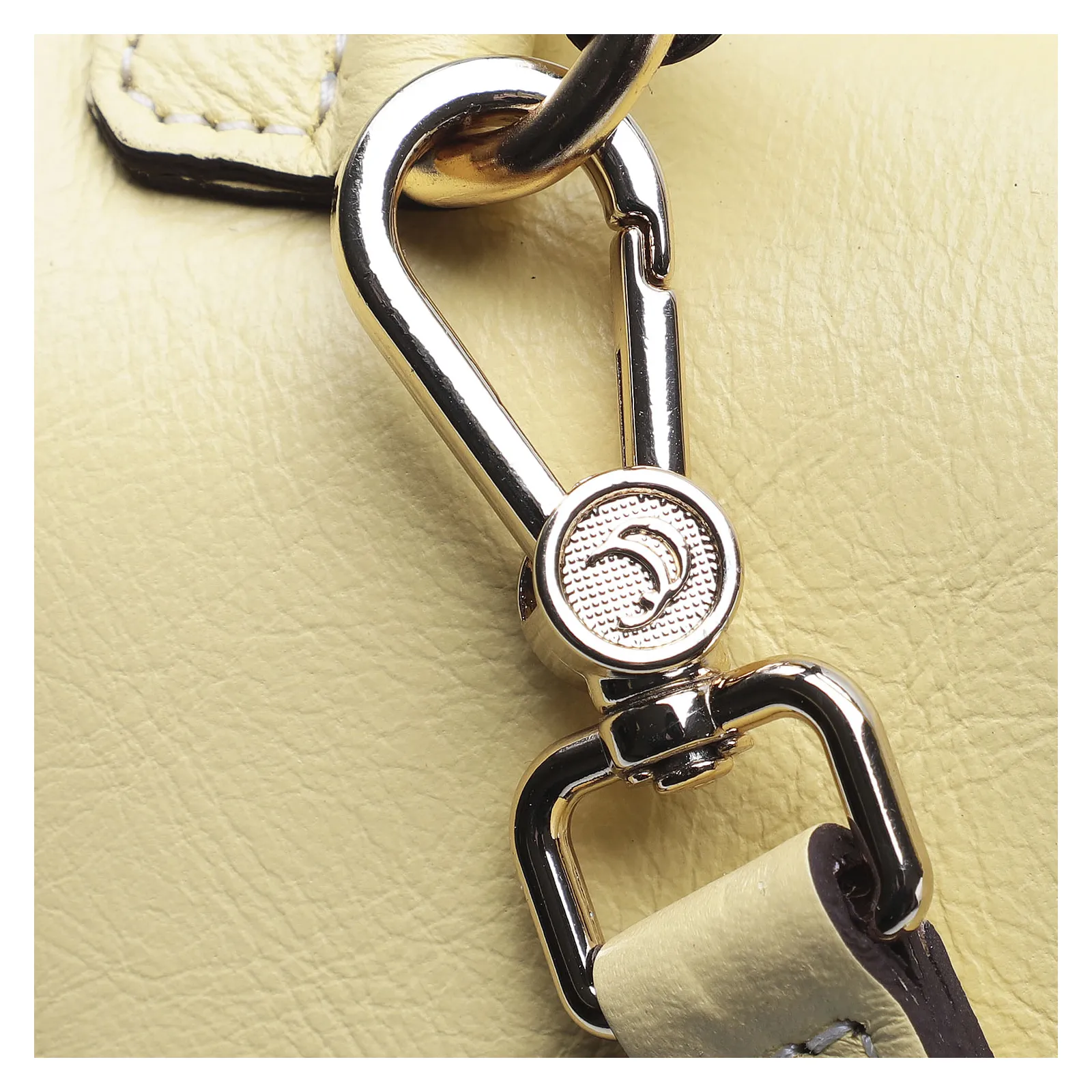 Bolsa De Mão Couro Amarelo
