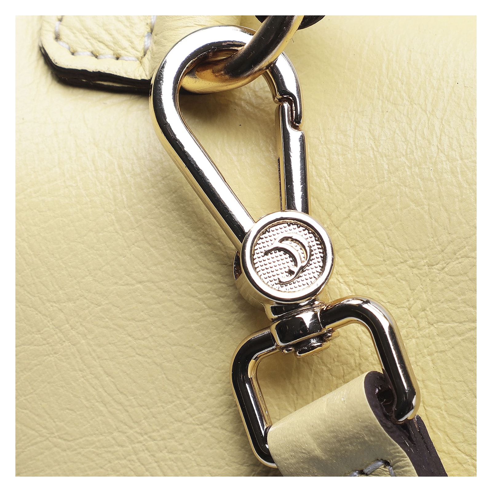 Bolsa De Mão Couro Amarelo