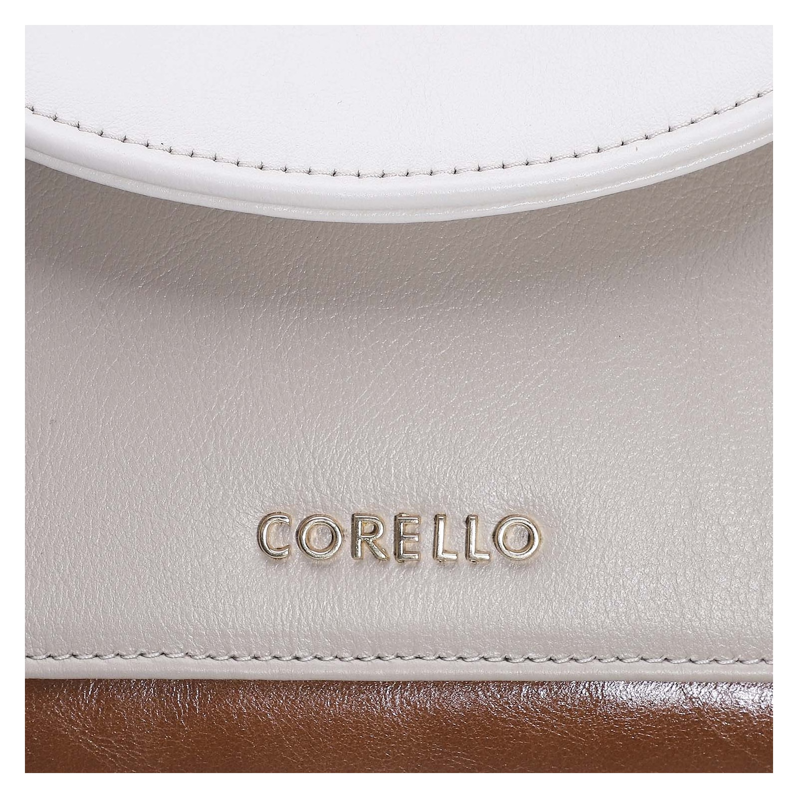 Bolsa De Mão Couro Amendoa/Nuvem/Macadamia