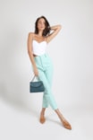 Bolsa De Mão Couro Azul - imagem 2