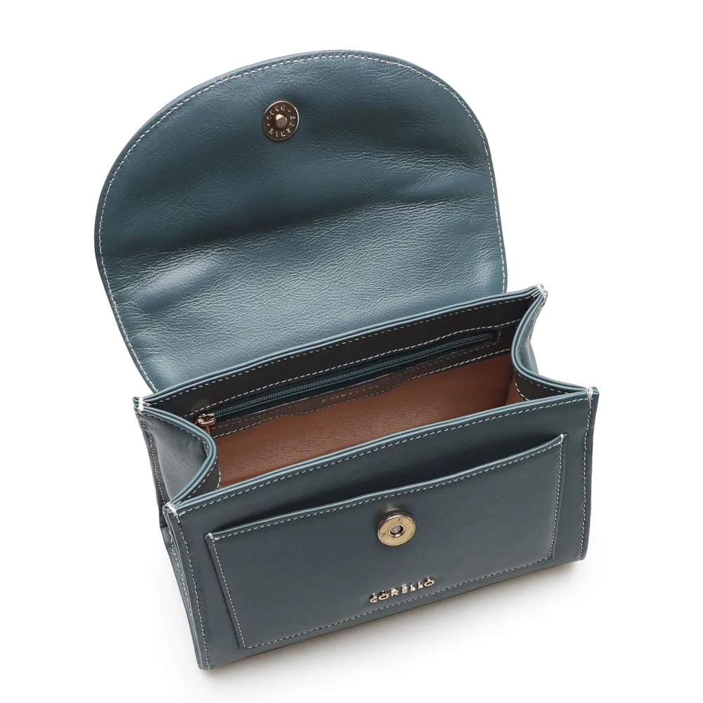 Bolsa De Mão Couro Azul - imagem 5