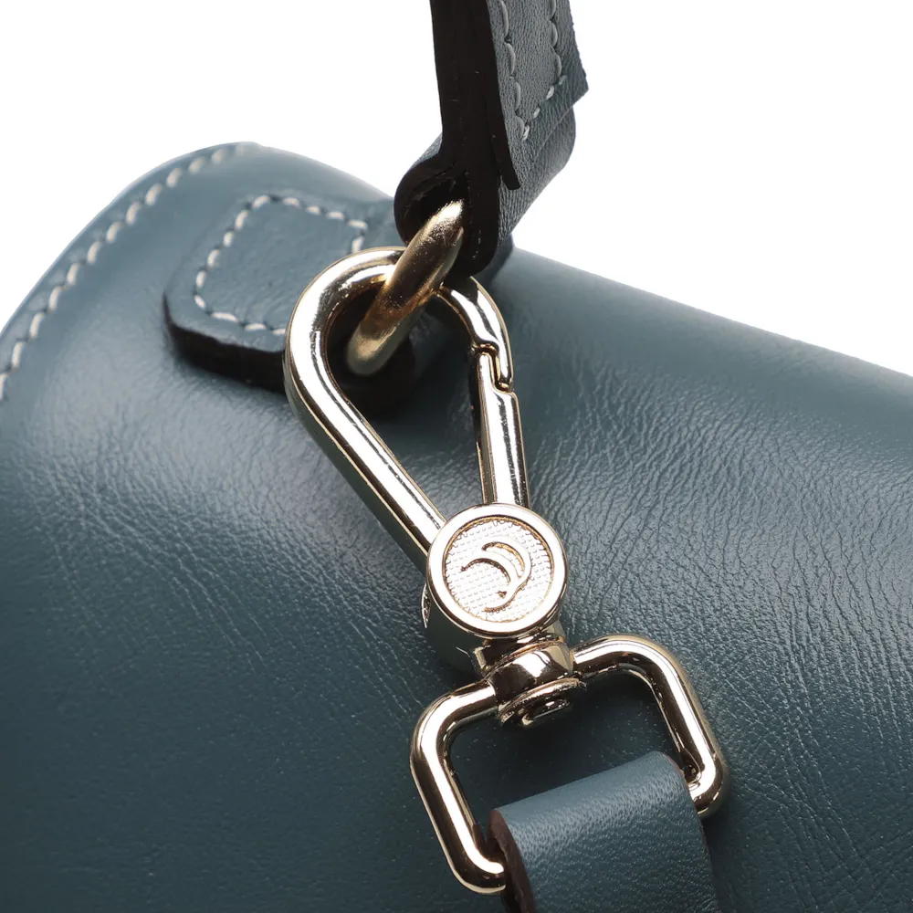 Bolsa De Mão Couro Azul - imagem 7