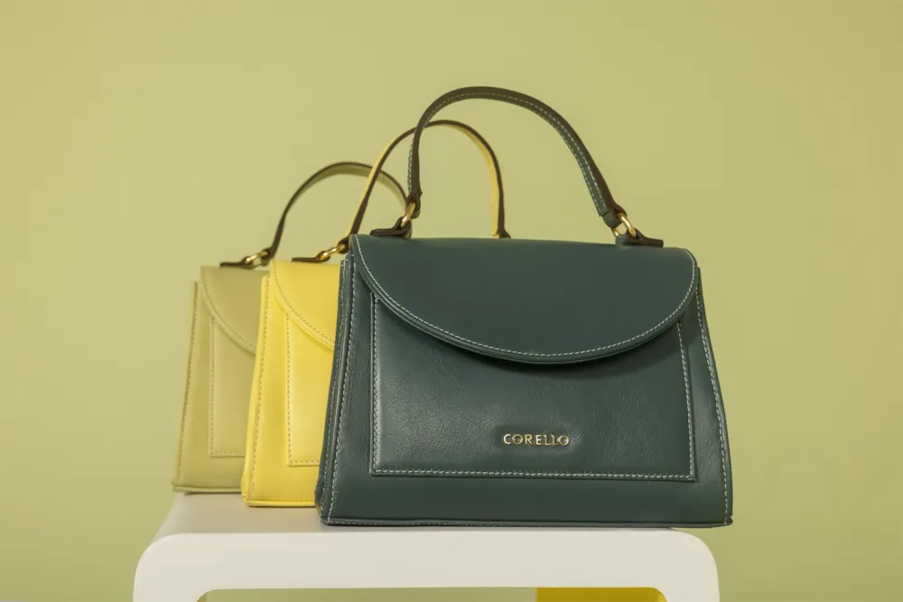 Bolsa De Mão Couro Azul - imagem 8