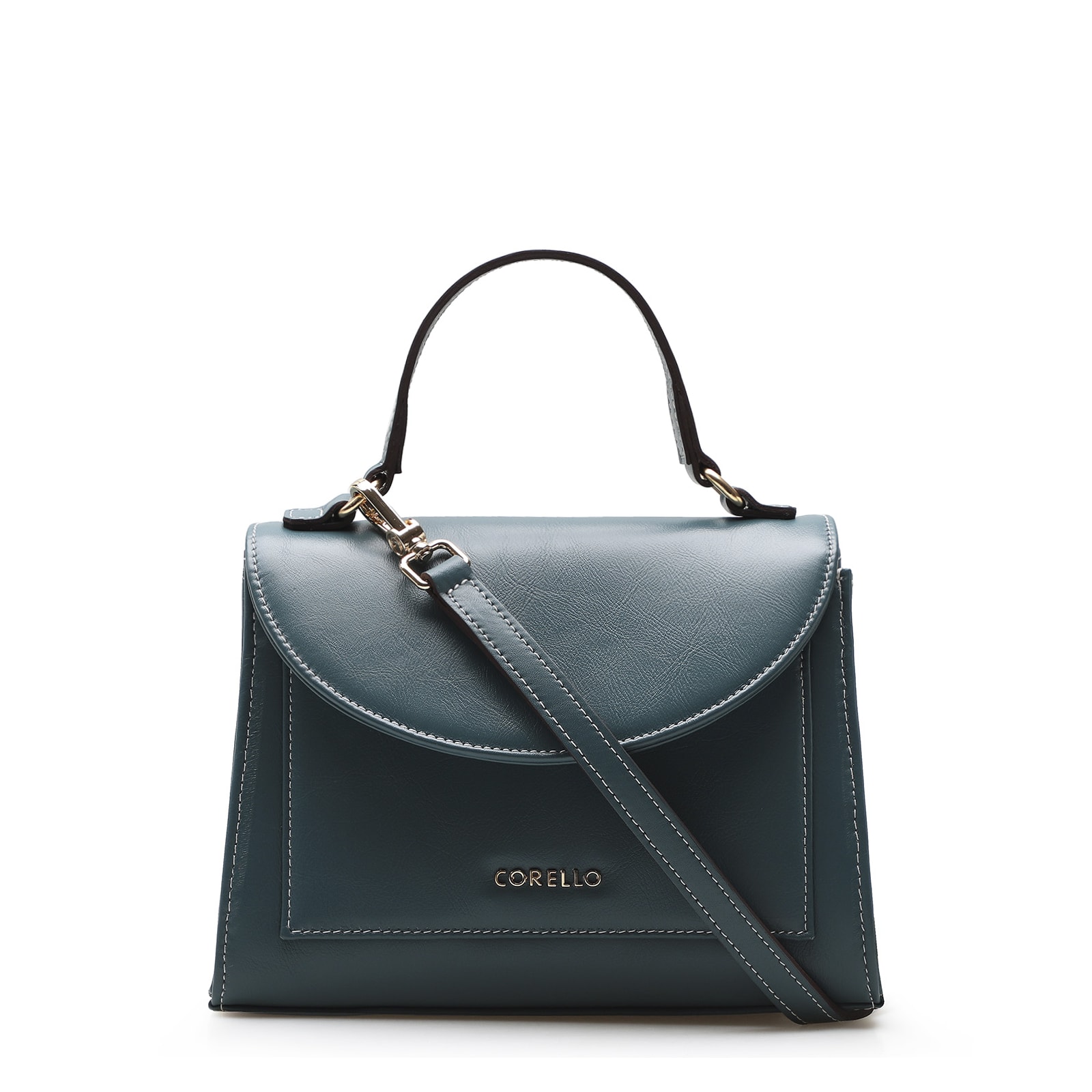 Bolsa De Mão Couro Azul