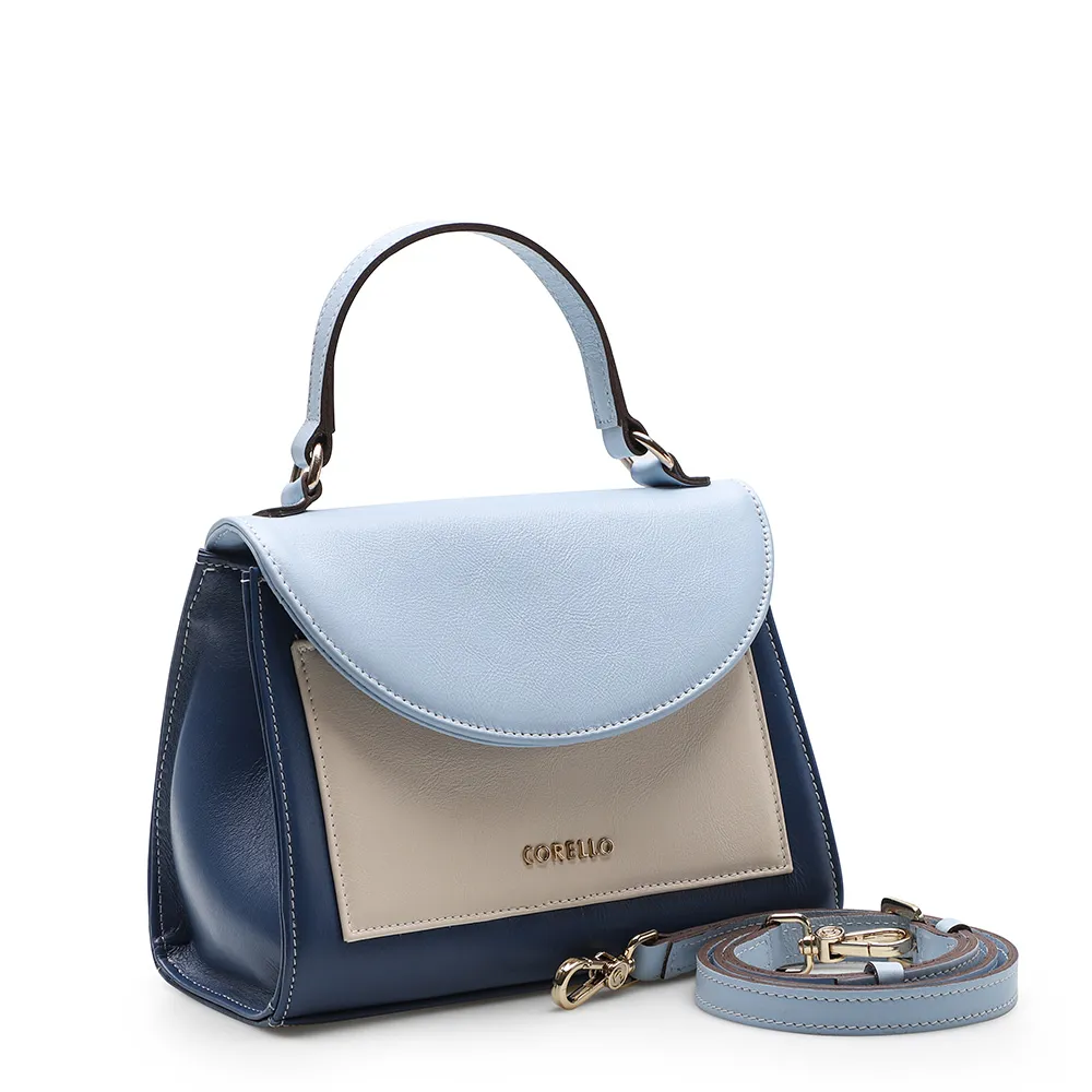 Bolsa De Mão Couro Azul - imagem 3