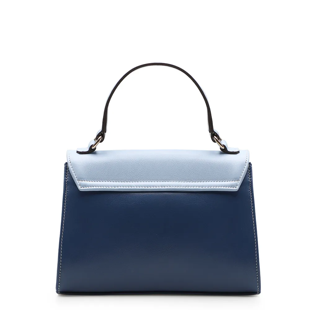 Bolsa De Mão Couro Azul - imagem 4