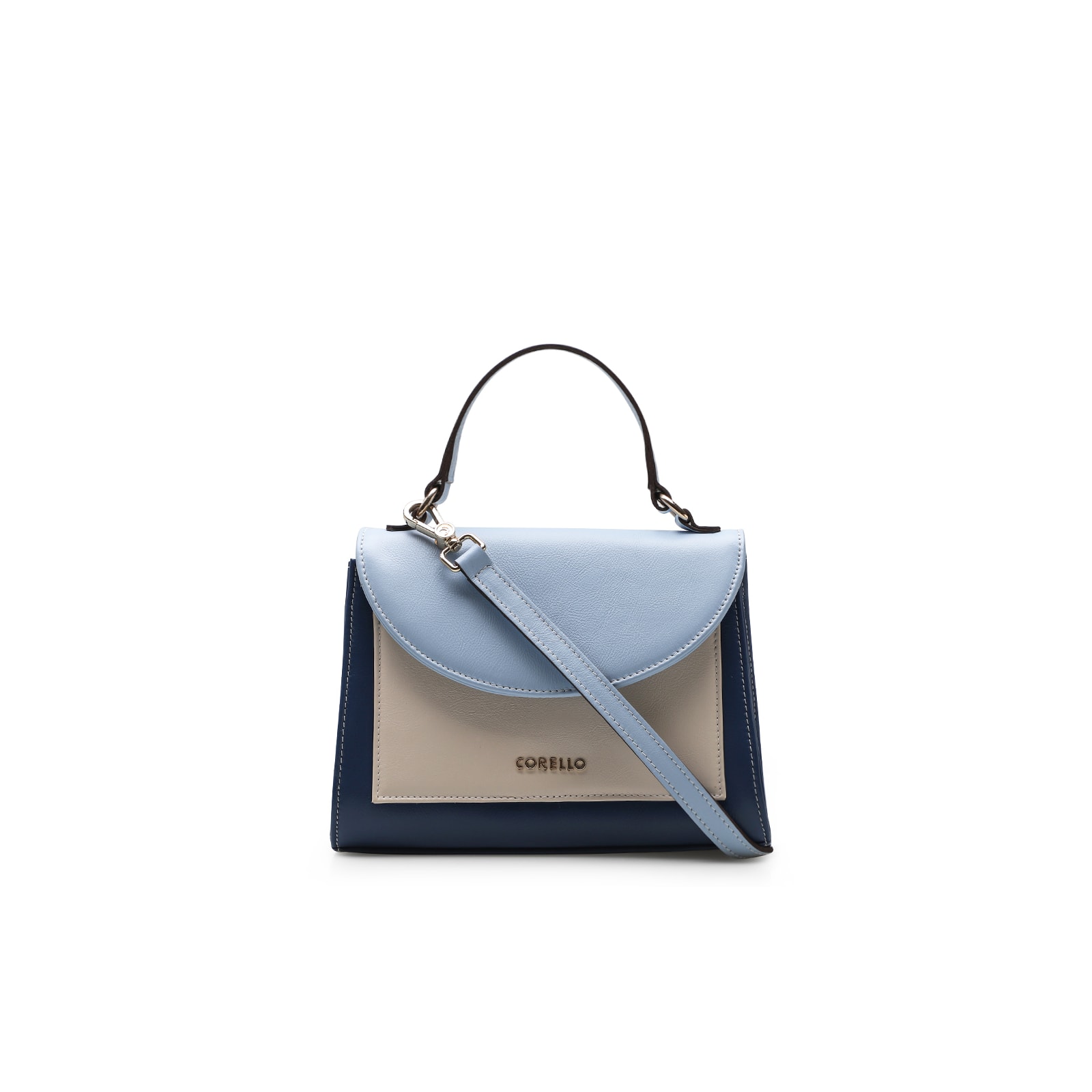 Bolsa De Mão Couro Azul