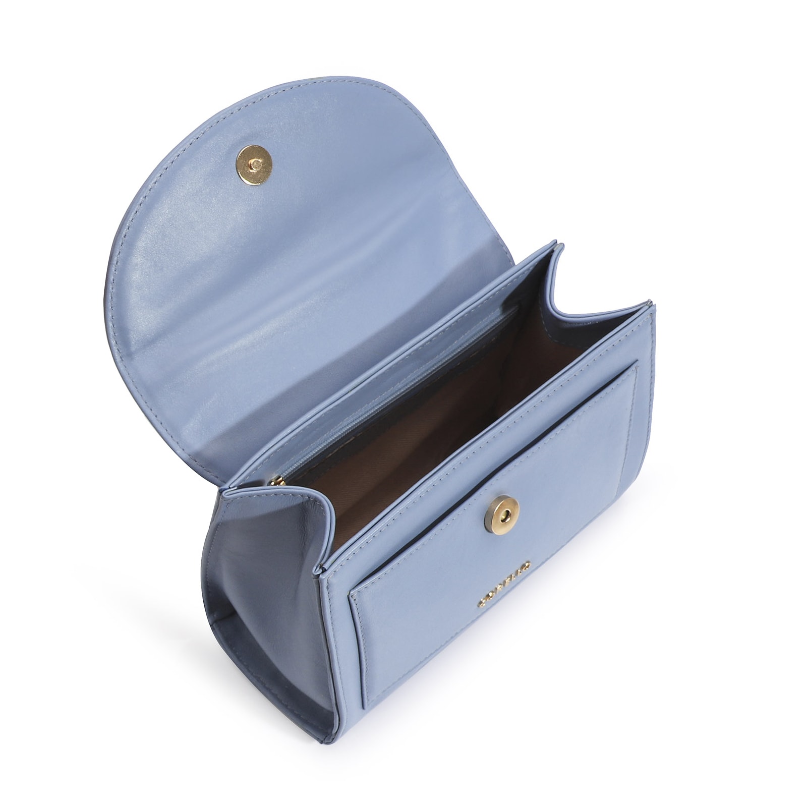 Bolsa De Mão Couro Azul