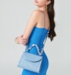 Bolsa De Mão Couro Azul - imagem 8