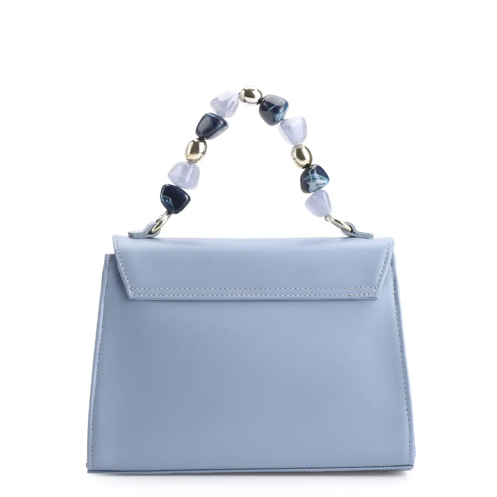 Bolsa De Mão Couro Azul - imagem 3