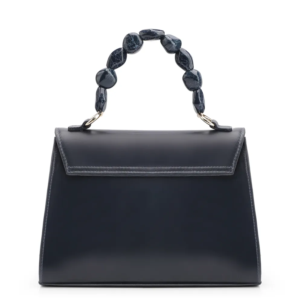 Bolsa De Mão Couro Azul - imagem 4