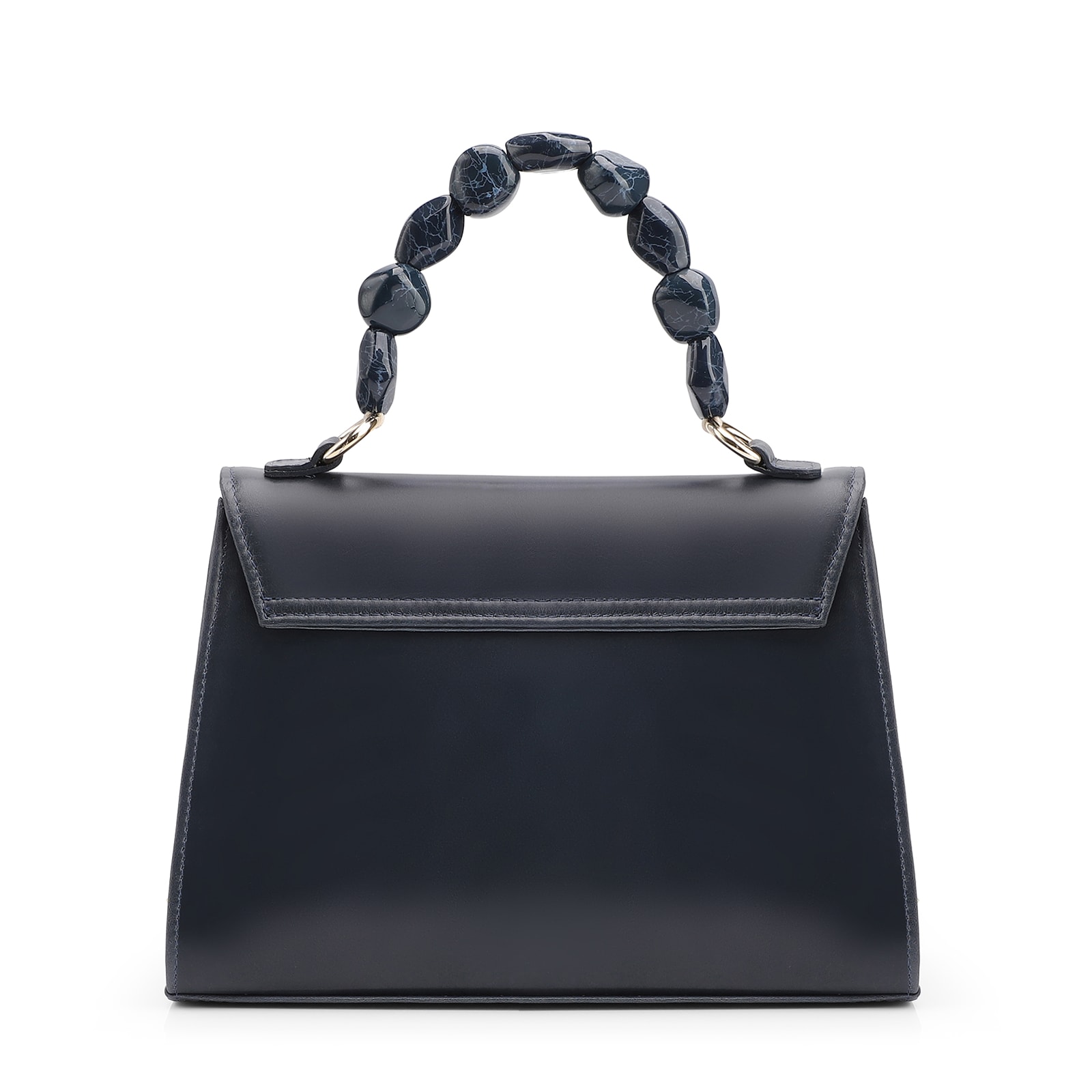 Bolsa De Mão Couro Azul
