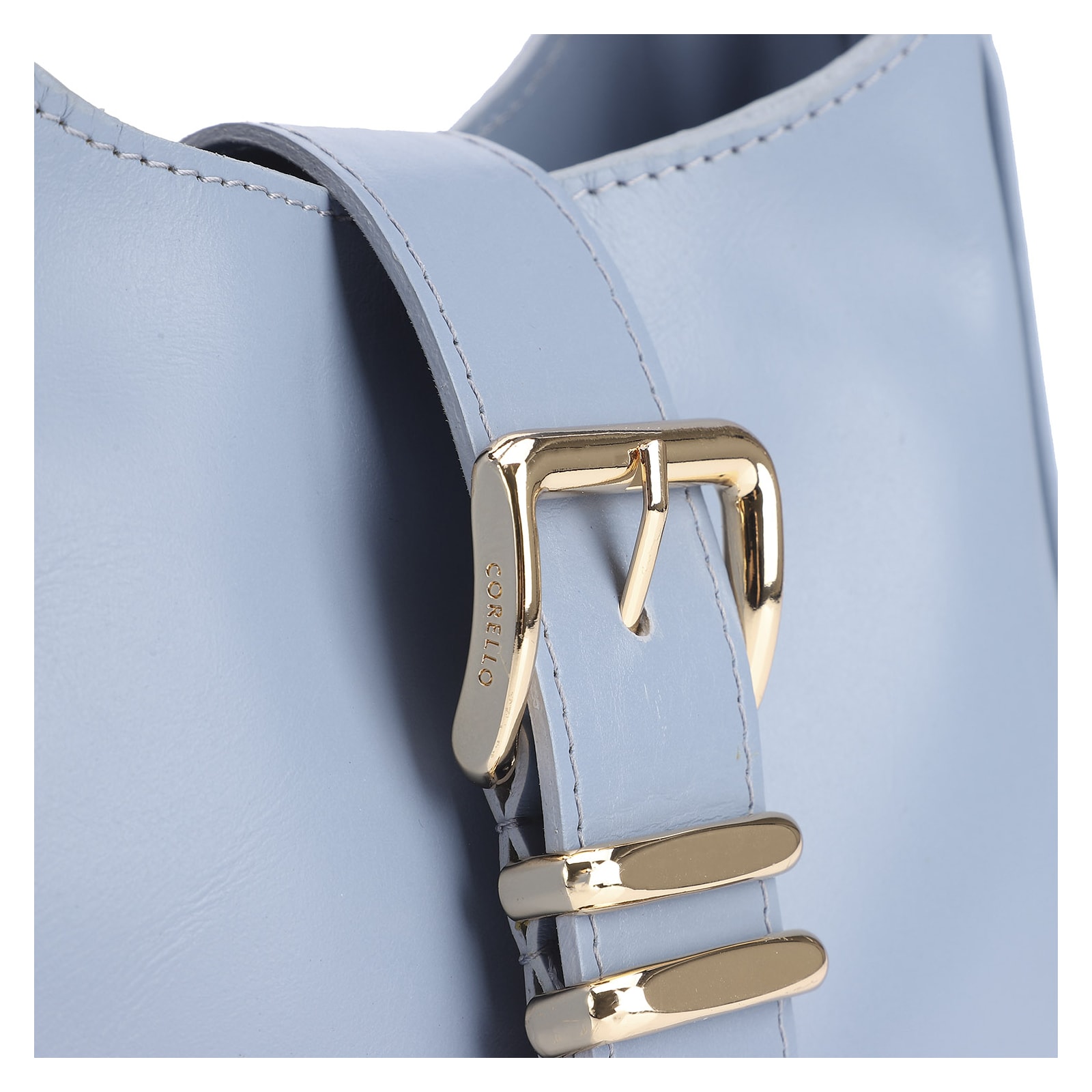 Bolsa De Mão Couro Azul