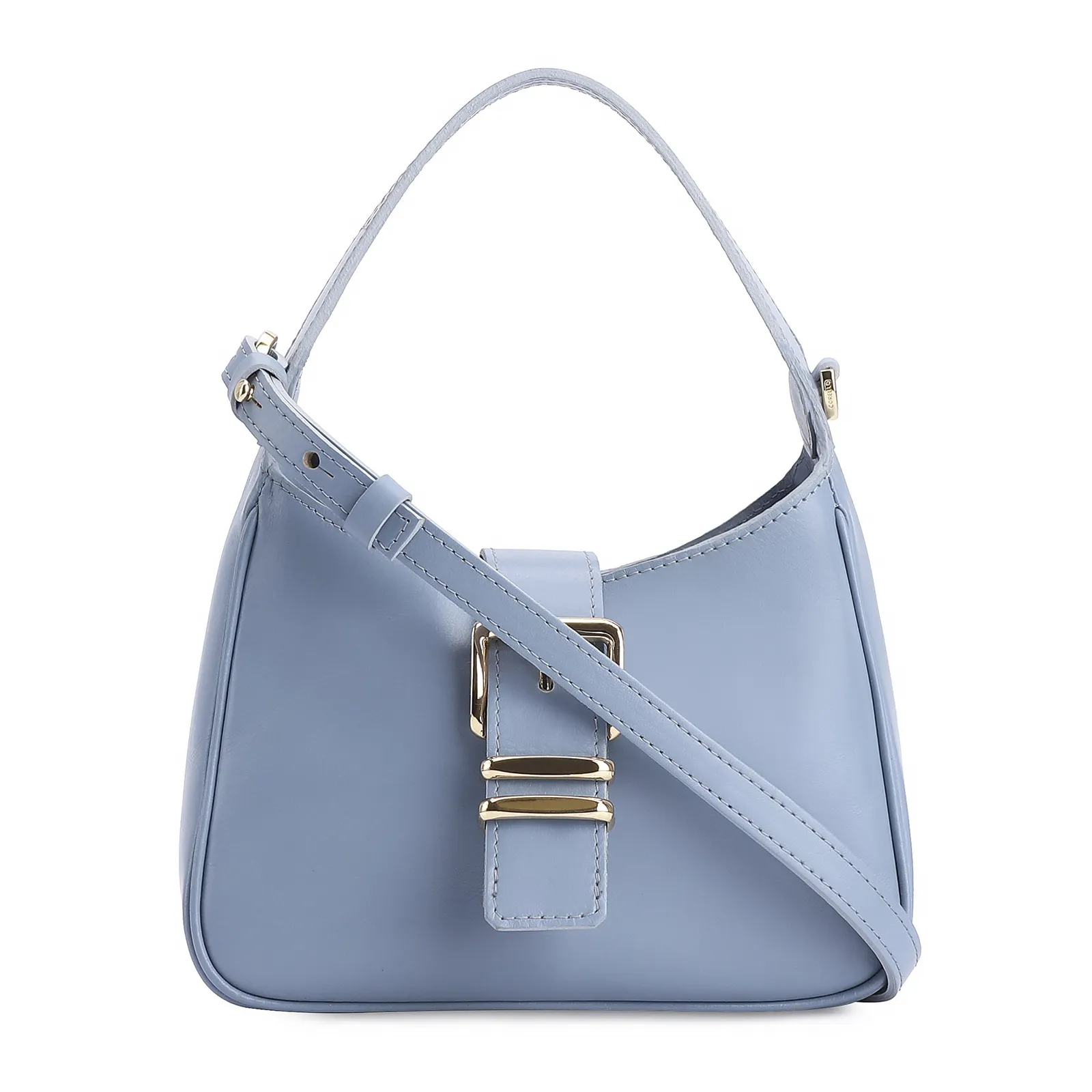 Bolsa De Mão Couro Azul