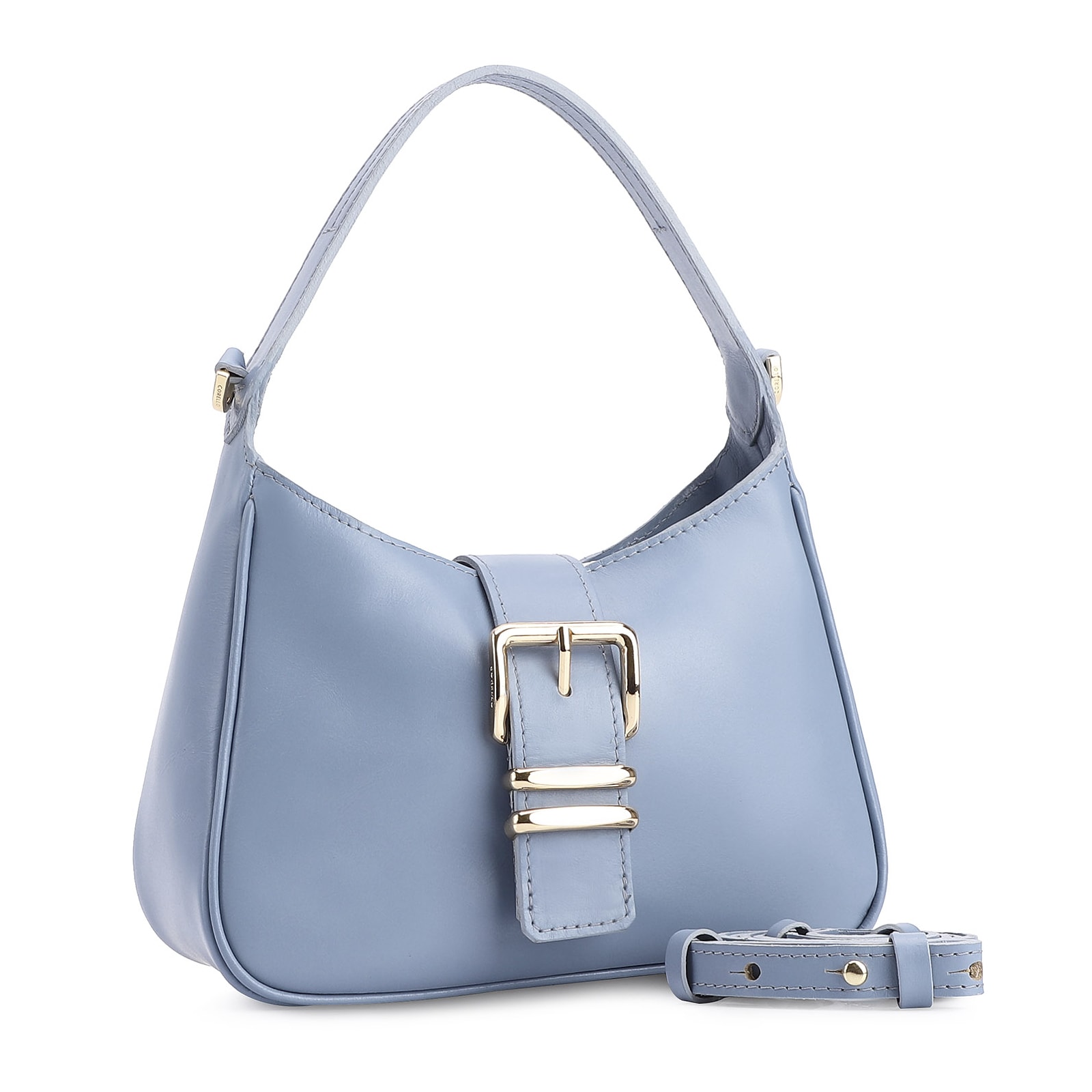 Bolsa De Mão Couro Azul
