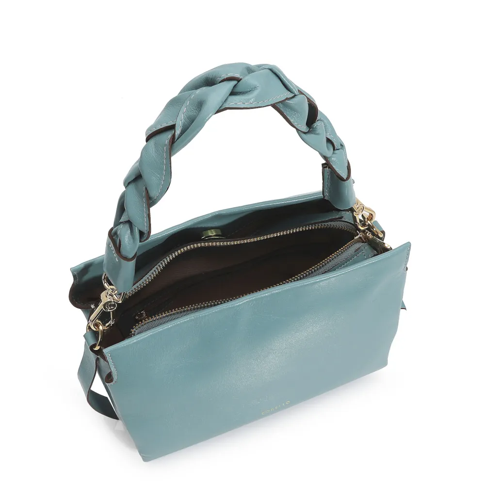 Bolsa De Mão Couro Azul - imagem 5