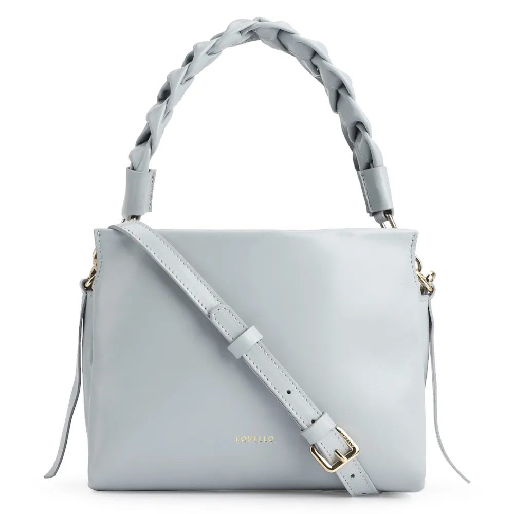Bolsa De Mão Couro Azul